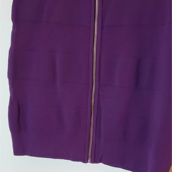 French Connection Purple Dani Crepe Bodycon Mini Skirt Size 8 - Picture 5 of 9